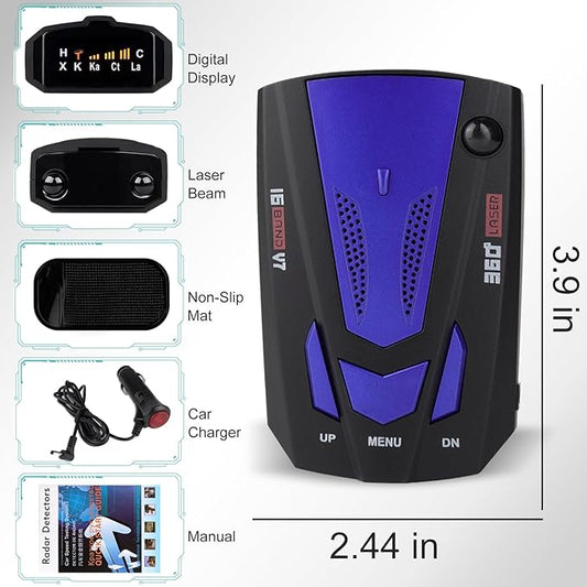 GPS Radar Detector Real-Time Voice Alert Highway Radar Detection System