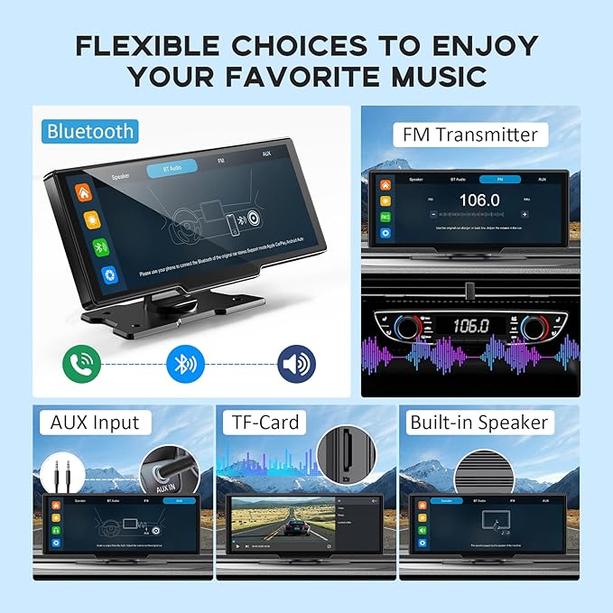 Universal 10.26" Wireless CarPlay Display & Android Auto Car Touch Screen