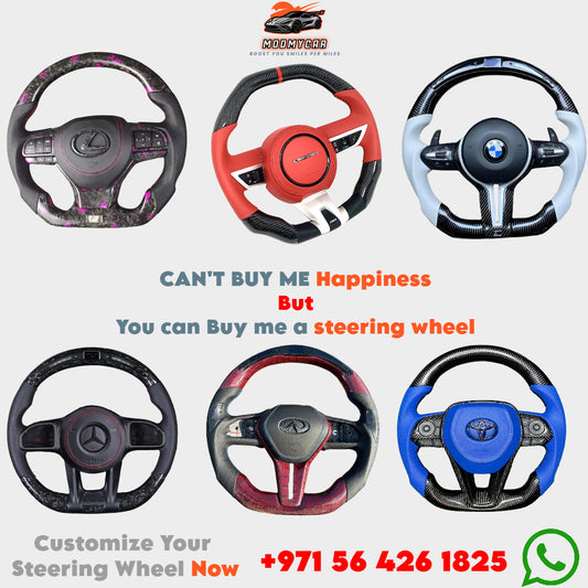 Custom Carbon Fiber Steering Wheel – Tailored for Every Car Model & Color