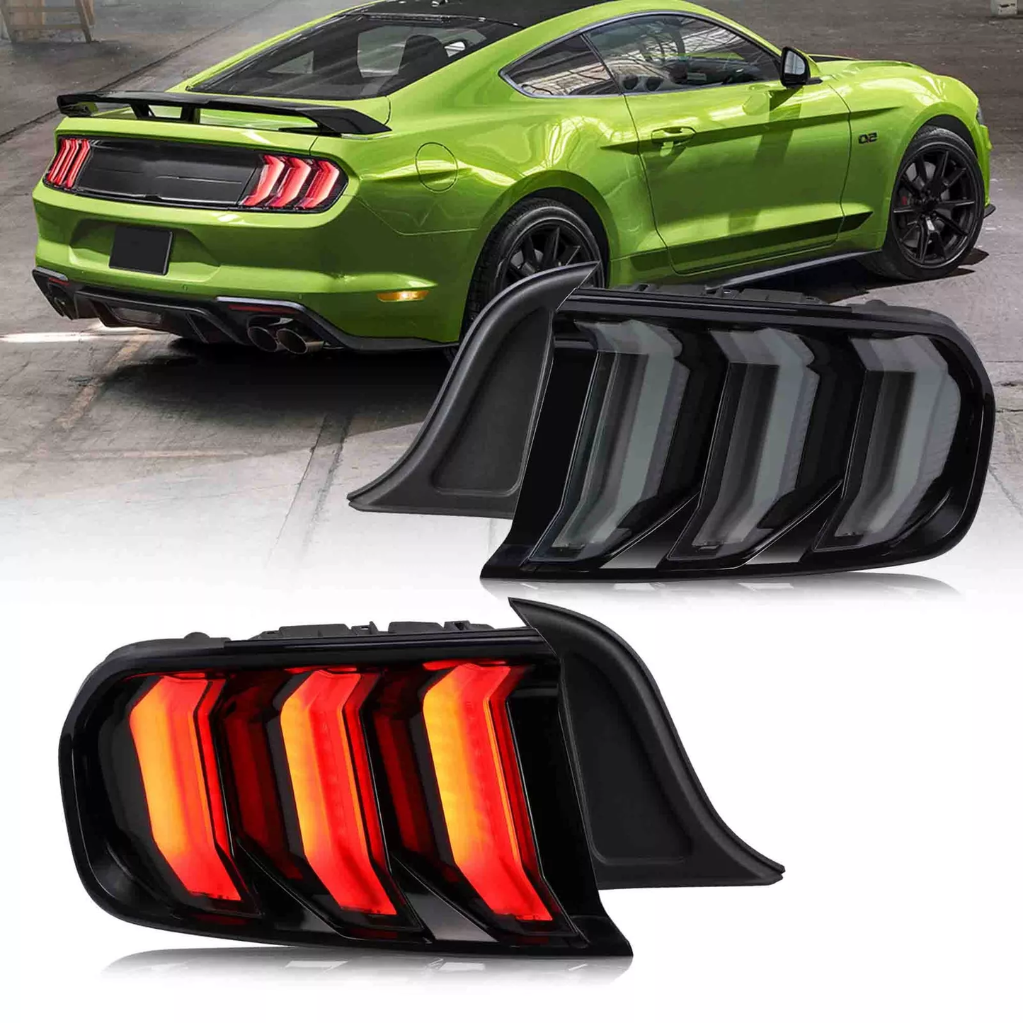 Smoked LED Tail Light for Ford Mustang 2015-2023